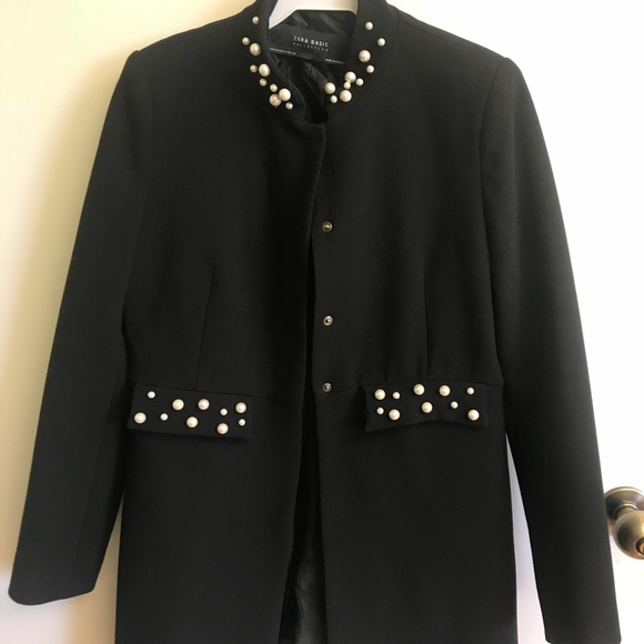 zara pearl jacket